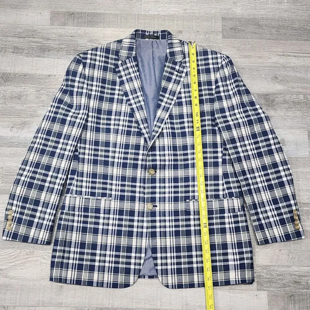 Chaps Men’s Blazer Suit Jacket Plaid Sizes  42R